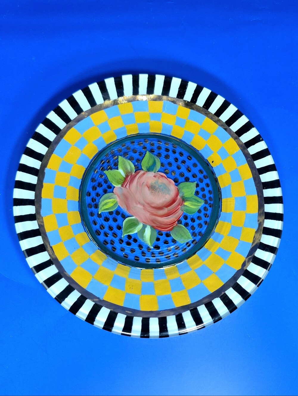 MacKenzie-Childs Retired Glass Circus Plate